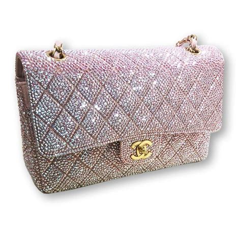 chanel swarovski crystal flap bag|chanel silver flap bag.